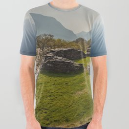Great Britain Photography - Beautiful Landscape In Northern Wales All Over Graphic Tee