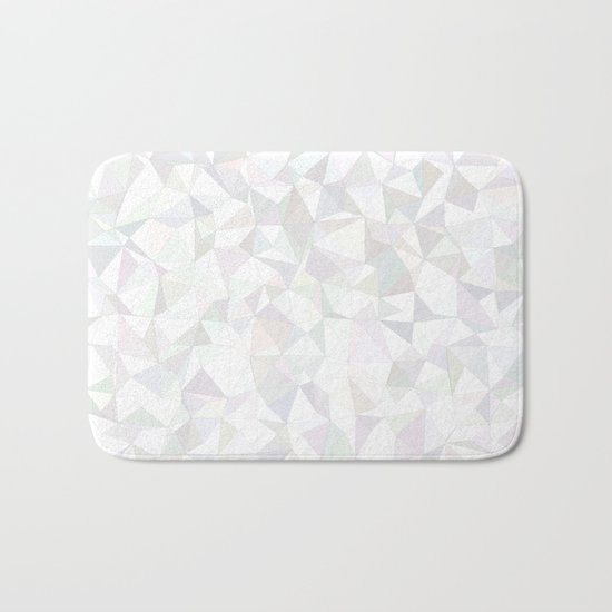 White triangle mosaic Bath Mat