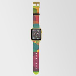 The Green Life Abstract Art Apple Watch Band