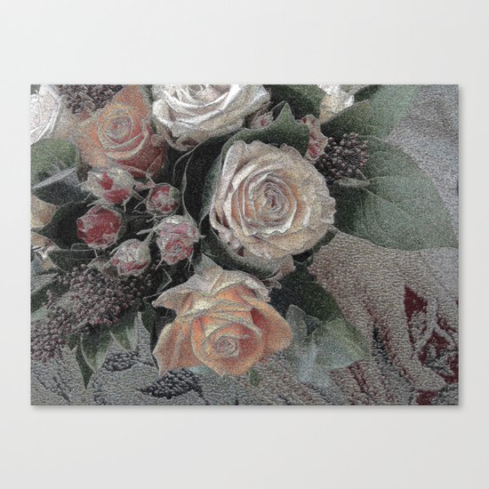 First Frost- Frozen Flowers Canvas Print