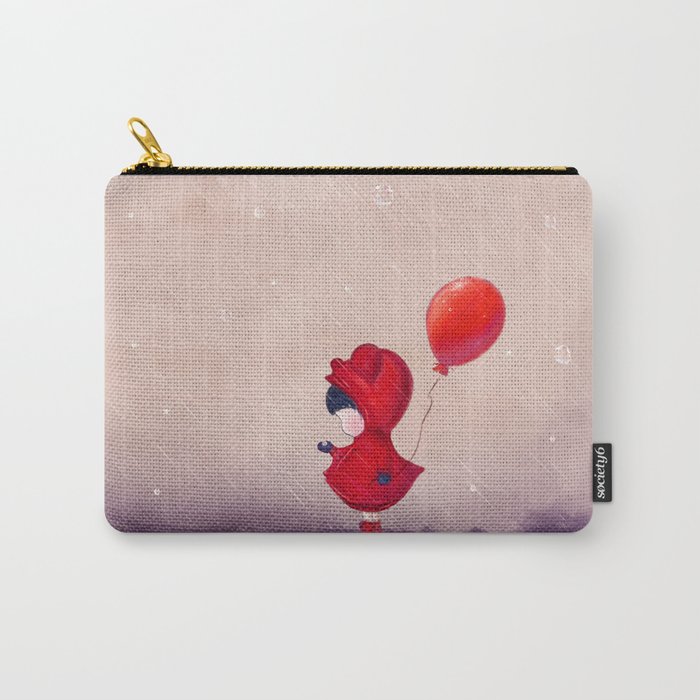 Girl with a red balloon  Carry-All Pouch