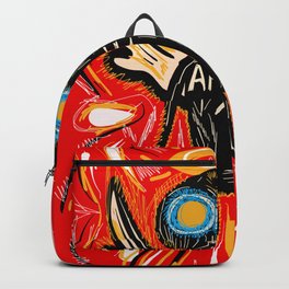 Angel Backpack | Urban, Black, Pop Art, African, Red, Illustration, Love, Painting, Interior, Deco 