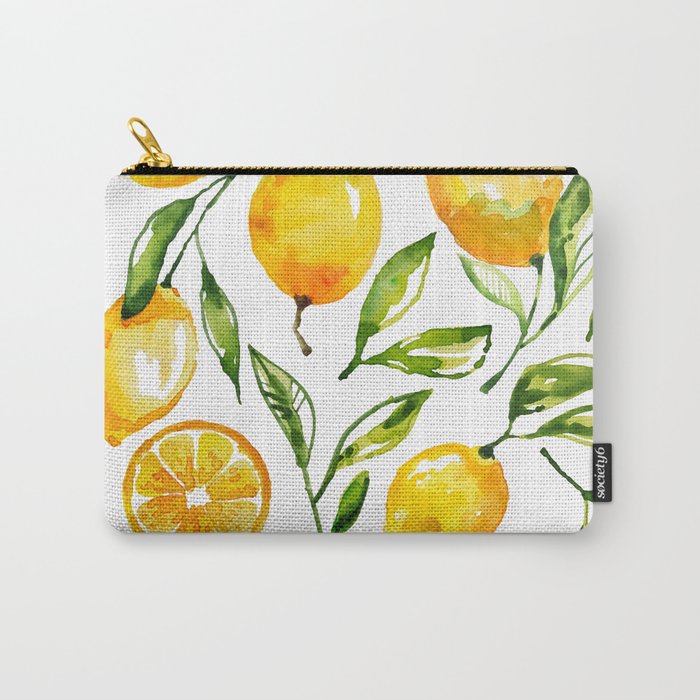 lemon watercolor Carry-All Pouch