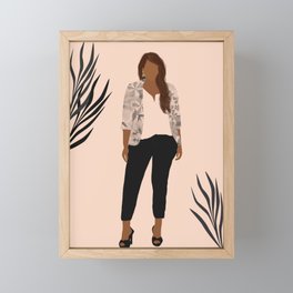 "Be Great" Female Illustration Framed Mini Art Print