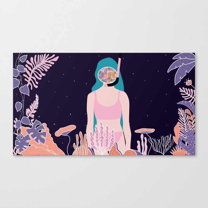 not waving but drowning Canvas Print