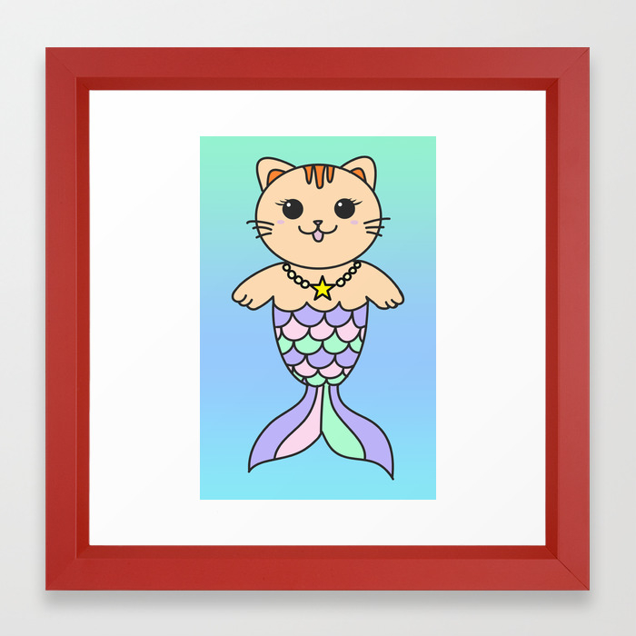 Mermaid Cat Mermaid Tail Ombre Mermaid Mermaid Mercat Pastel