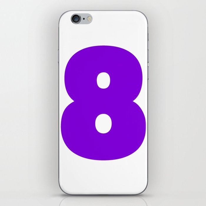 8 (Violet & White Number) iPhone Skin