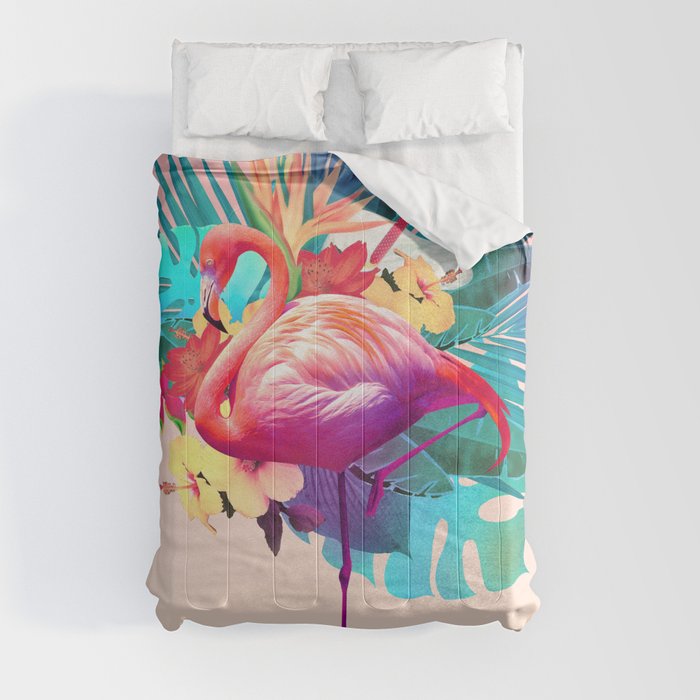 Tropical Flamingo Comforter