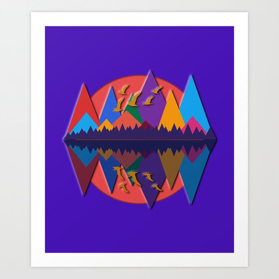 Mountain Scene #8 Art Print