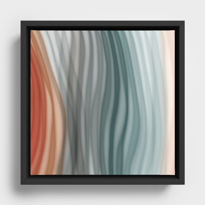 Pretty Pastel Bands Framed Canvas
