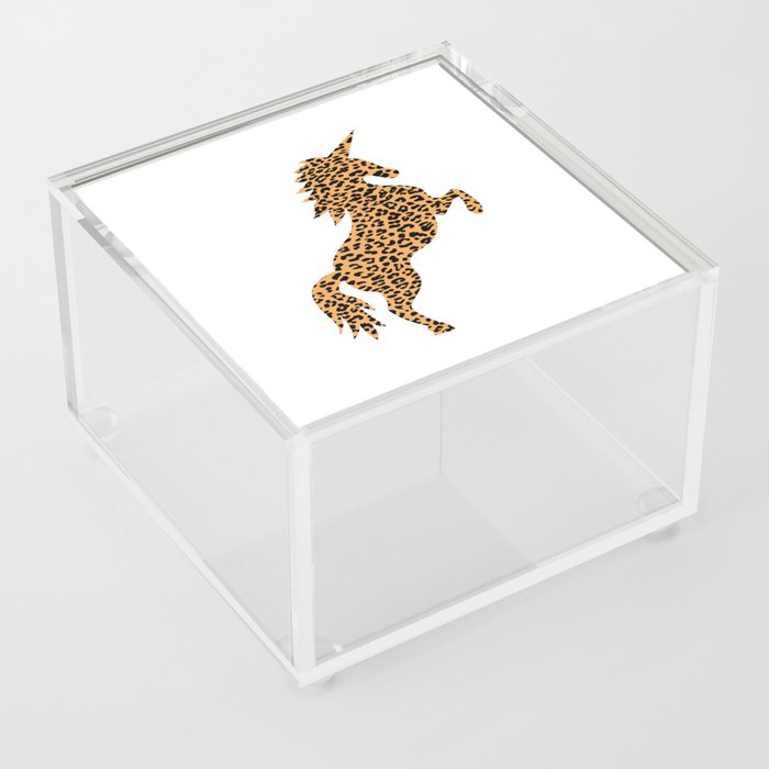 Haute Leopard Cute Unicorn With Leopard Print Acrylic Box
