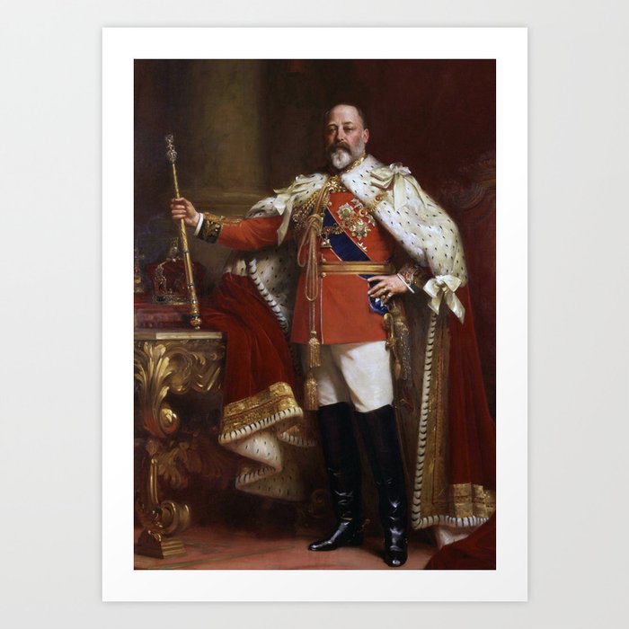 Edward VII In Coronation Robes - Luke Fildes - 1901 Art Print