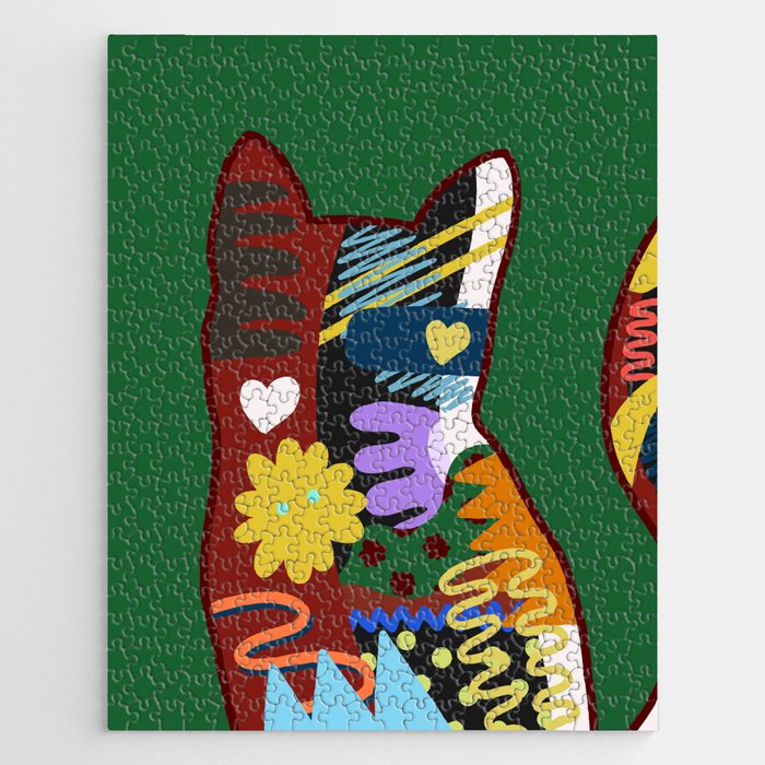 Abstract cat meow 2 Jigsaw Puzzle