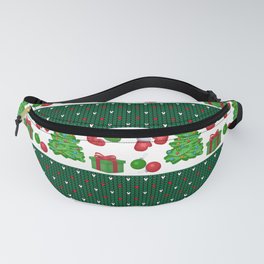 Christmas Elements Pattern  Fanny Pack