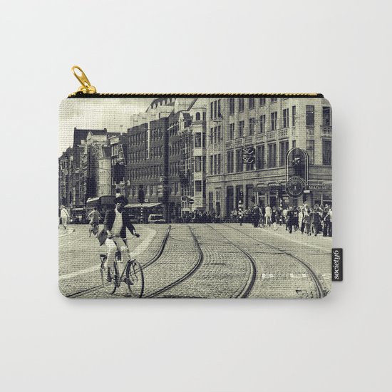 Cyclist over railway Carry-All Pouch