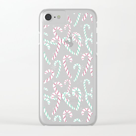 Frosty Canes Clear iPhone Case