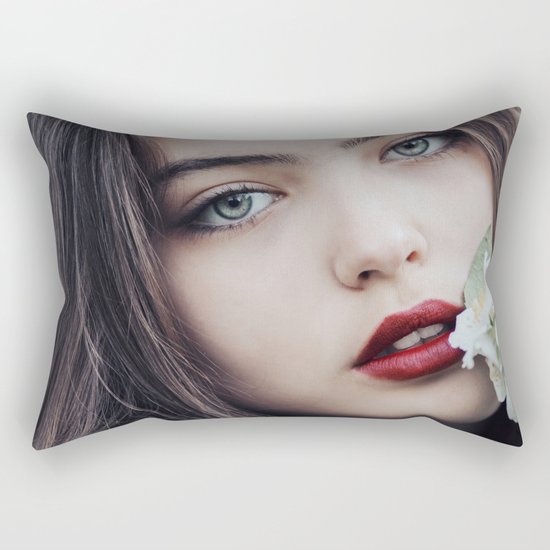 Green eyes Rectangular Pillow