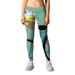 Bicycle with Flowers Leggings