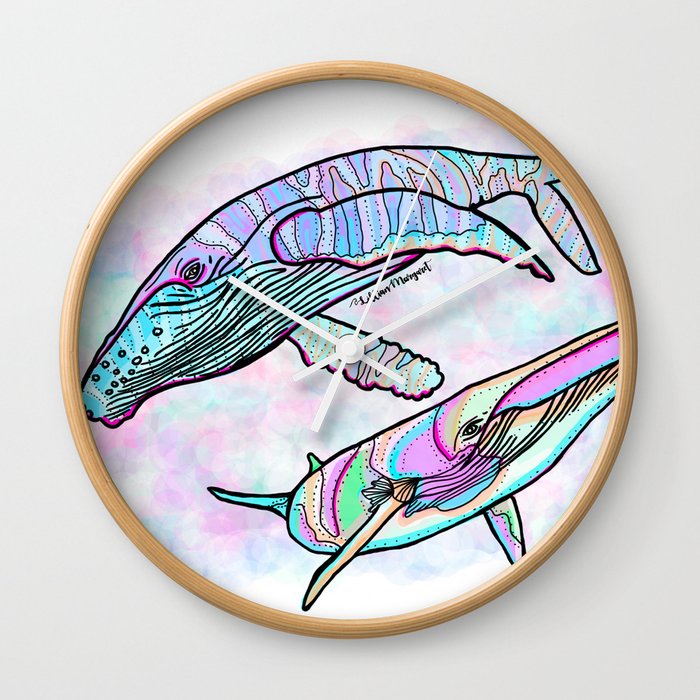 Humpback and Minke Whale Wall Clock