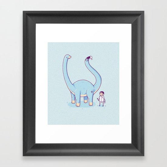 A new friend Framed Art Print