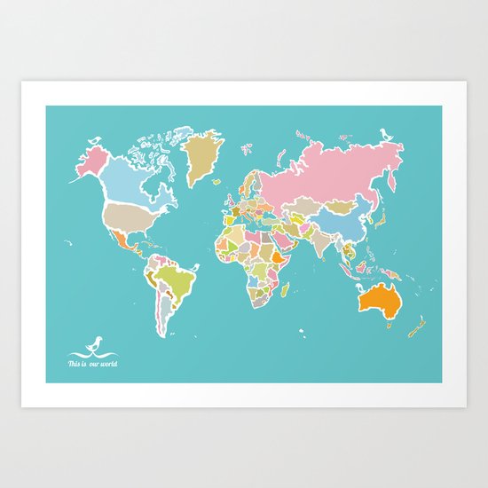Map Print Art Print