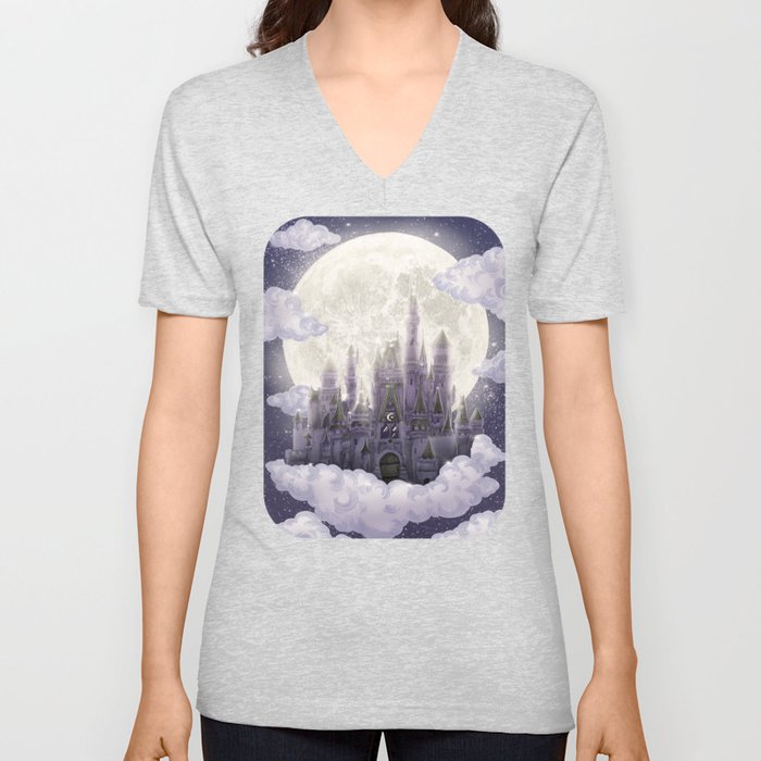 Magic Moon Kingdom Colour Version V Neck T Shirt