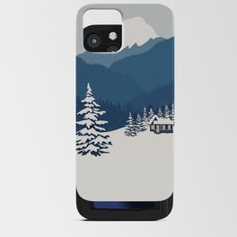 Snowy Cabin iPhone Card Case
