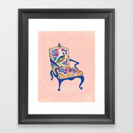 Antique Peacock Chair Framed Art Print