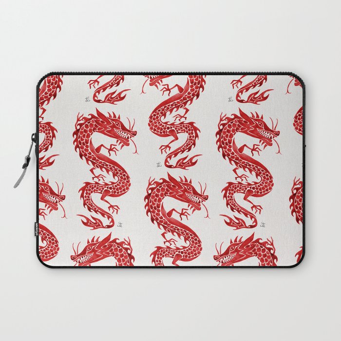 Chinese Dragon – Crimson Palette Laptop Sleeve