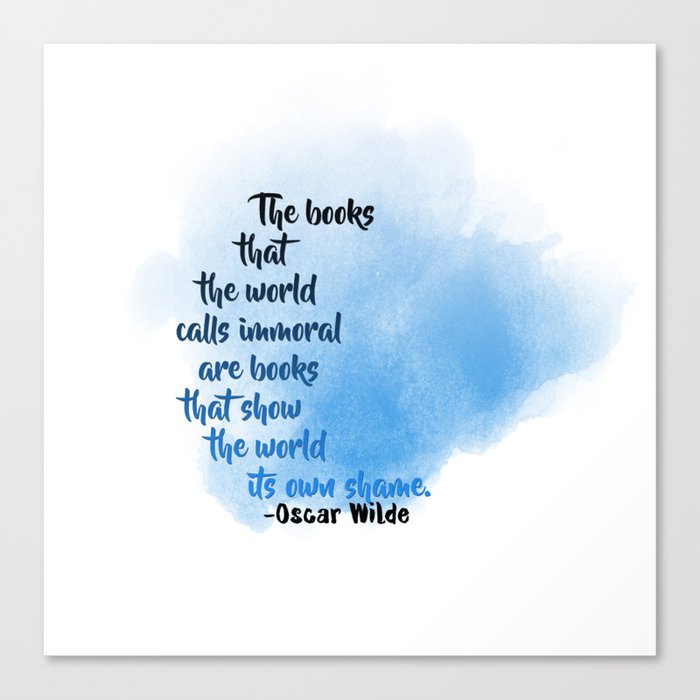 Immoral Books | Oscar Wilde Canvas Print