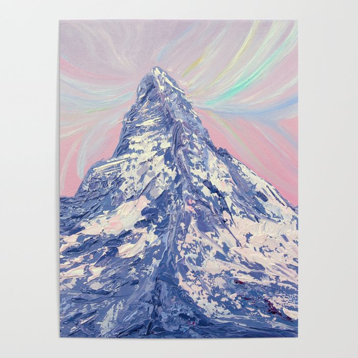 Matterhorn. Winter sunset Poster