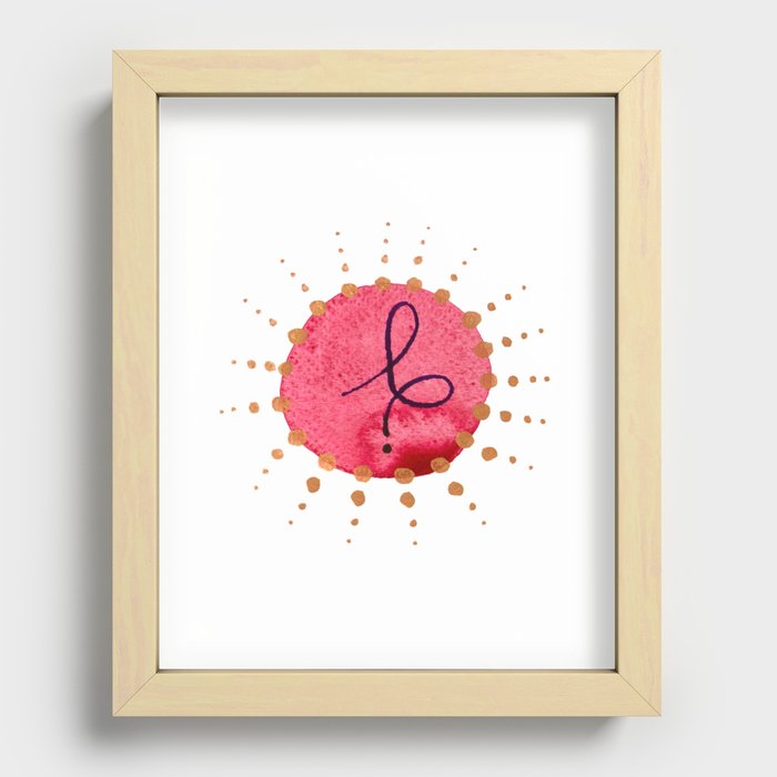 Light Language - 5 Races of the Sun: Pink Orb Recessed Framed Print