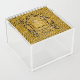 Golden Buddha Vairochana Thangka Mandala Acrylic Box