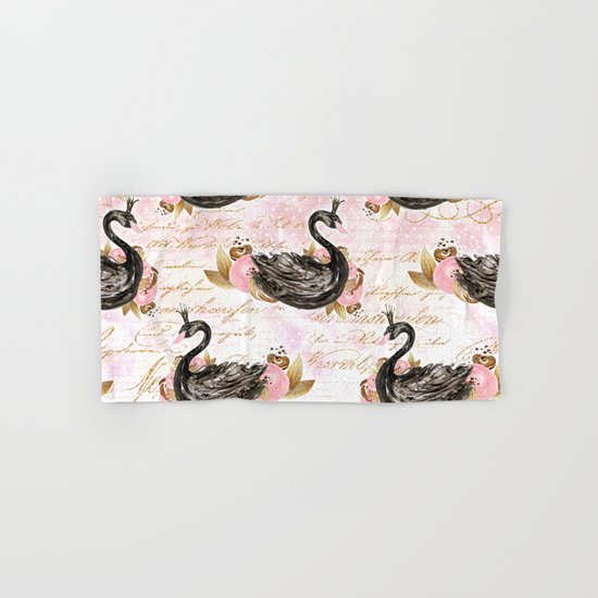 Black Swans ballerina #2 Hand & Bath Towel