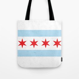 City of Chicago Flag Local Illinois Chicago Pride Colors of Chicago Flags Symbol of the City Tote Bag