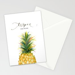Tropic Like it's Hot Pineapple Stationery Cards