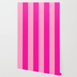 Pink Stripes Preppy Modern Wallpaper