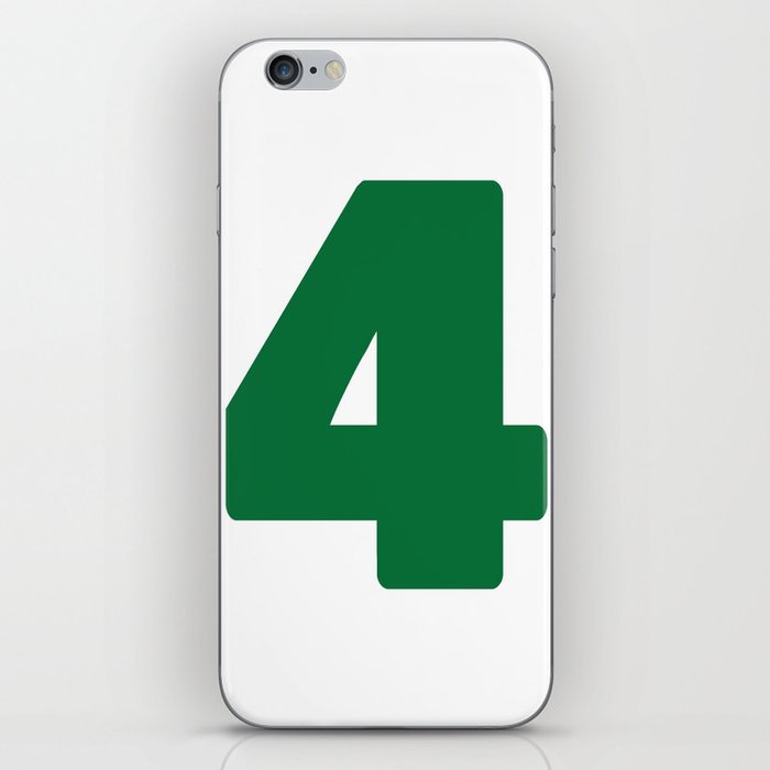 4 (Olive & White Number) iPhone Skin
