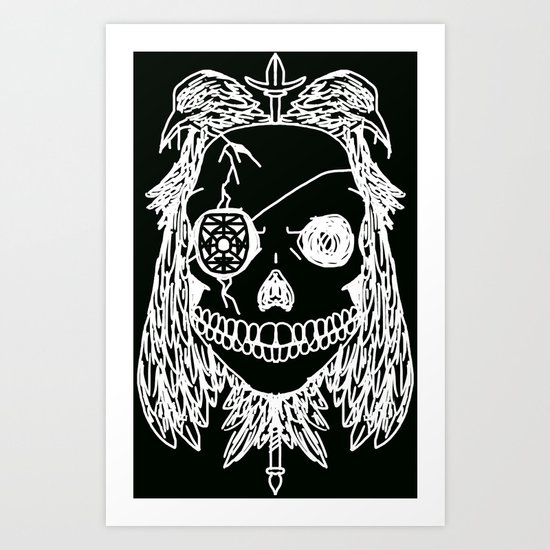 Odin (Reversed) Art Print