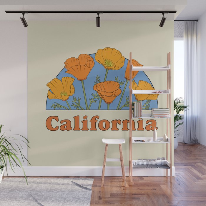 California Poppies Wall Mural