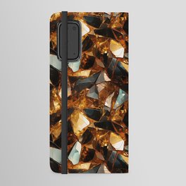 Gold and black gemstones Android Wallet Case