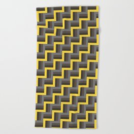 Plus Five Volts - Geometric Repeat Pattern Beach Towel