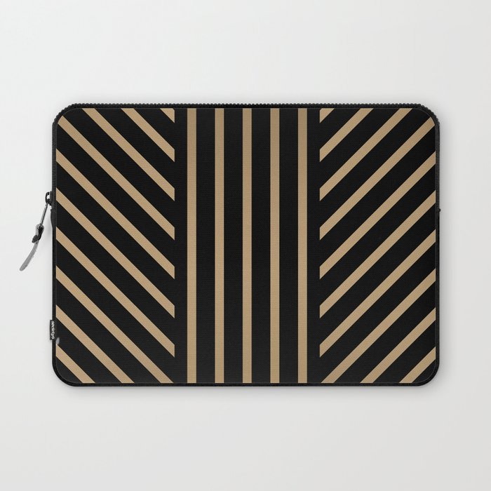 Lined Black + Gold Laptop Sleeve
