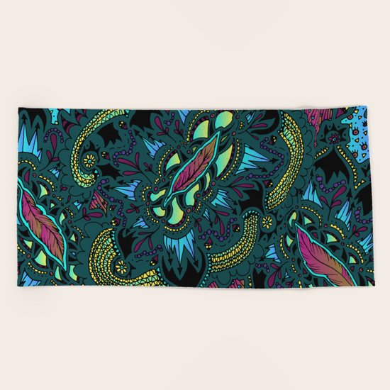 Zentangle #2 Beach Towel