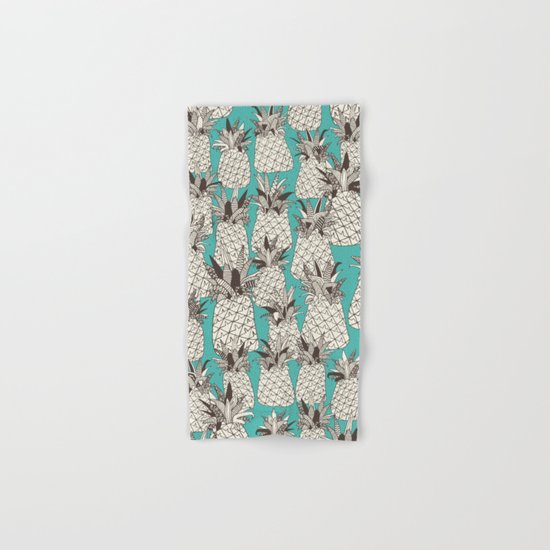 pineapple turquoise sea Hand & Bath Towel