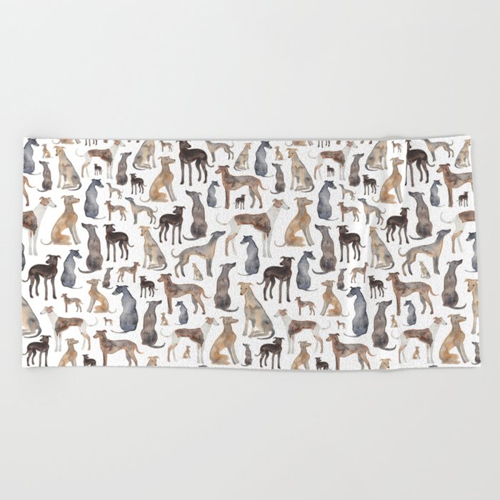 Greyhounds and Whippets Beach Towel