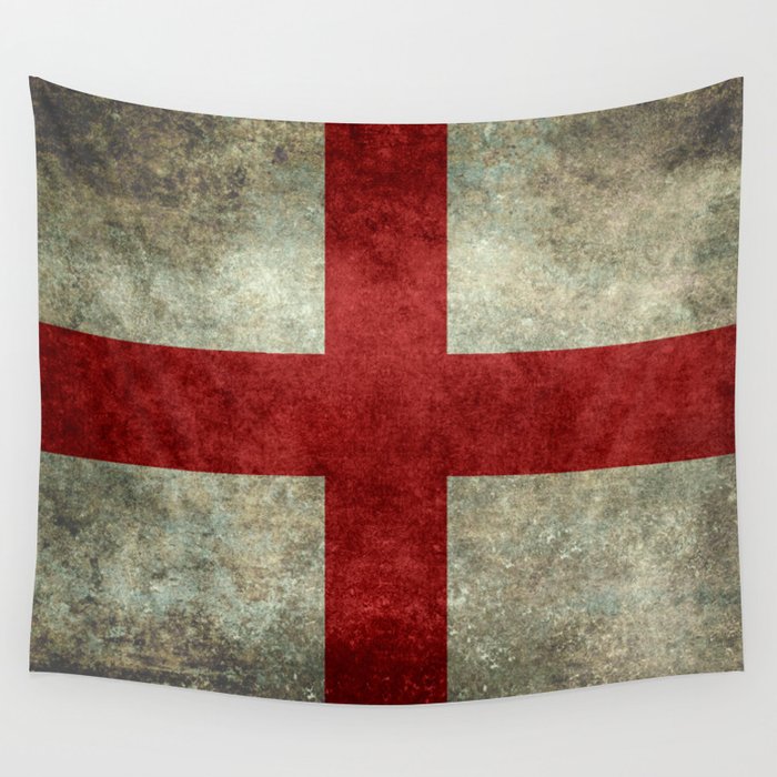 Flag of England (St. George's Cross) Vintage retro style Wall Tapestry