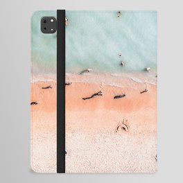 People On Beach, Australia Beach, Aerial Beach Photography, Ocean Print, Ocean Wall Art Print iPad Folio Case