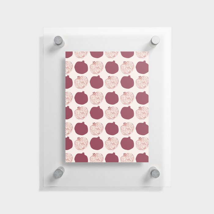 Pomegranate fruit print Floating Acrylic Print