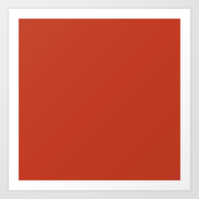 Dark Chalky Pastel Red Solid Color Art Print By Podartist Society6